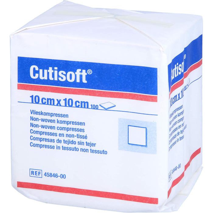 CUTISOFT VLIESKOMPRESSEN UNSTERIL 10X10CM, 100 St KOM