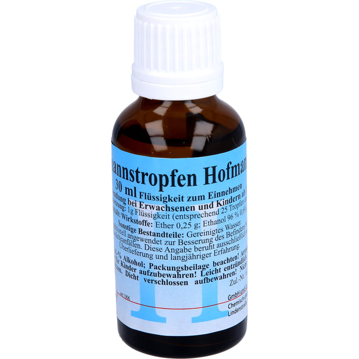 Hoffmannstropfen zur Belebung bei Abgespanntheit , Lustlosigkeit, Schwächeanfällen, Übelkeit und Völlegefühl, 30 ml Lösung