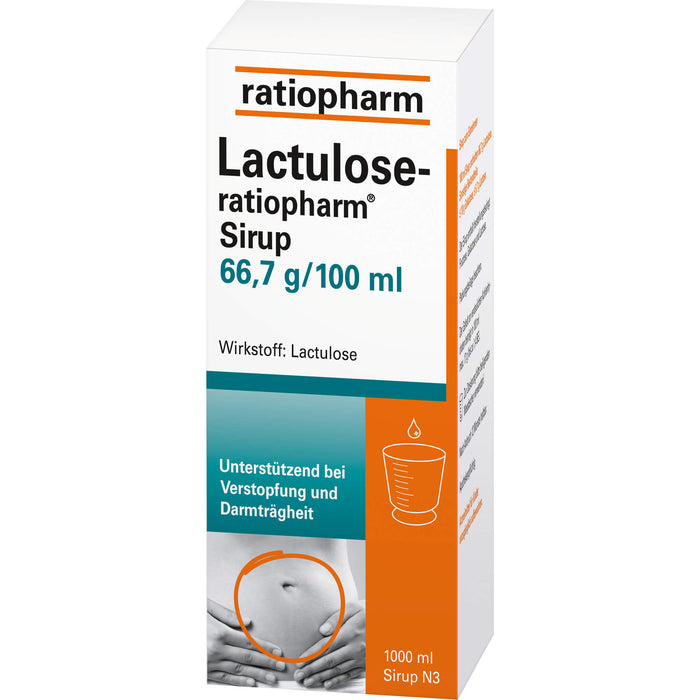 Lactulose-ratiopharm Sirup, 1000 ml Lösung