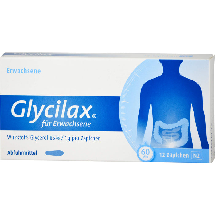 Glycilax für Erwachsene Zäpfchen Abführmittel, 12 pcs. Suppositories