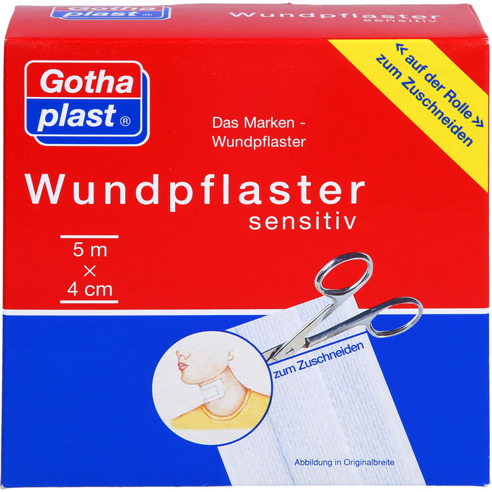 Gothaplast Wundpflaster sensitiv 5 m x 4 cm zum Zuschneiden, 1 St. Pflaster