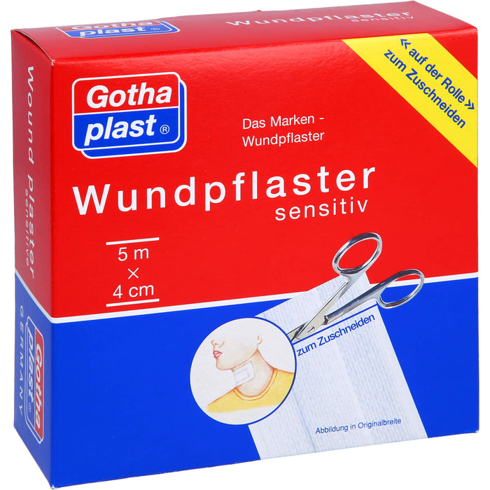 Gothaplast Wundpflaster sensitiv 5 m x 4 cm zum Zuschneiden, 1 pc Pansement