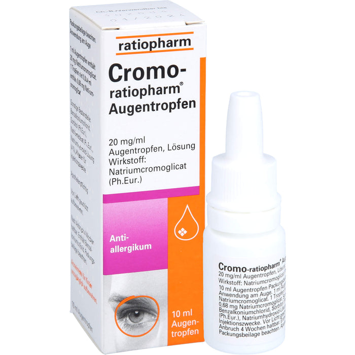 Cromo-ratiopharm Augentropfen Antiallergikum, 10 ml Solution