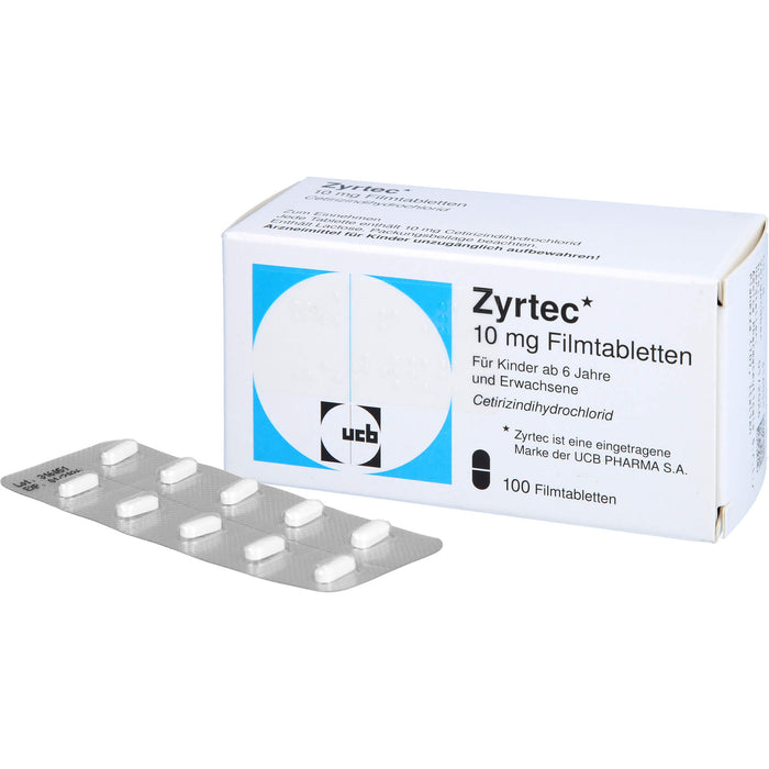 Zyrtec 10 mg kohlpharma Filmtabletten bei Allergien, 100 pcs. Tablets