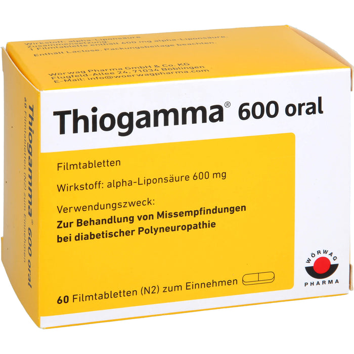 Thiogamma 600 oral Filmtbl., 60 pc Tablettes