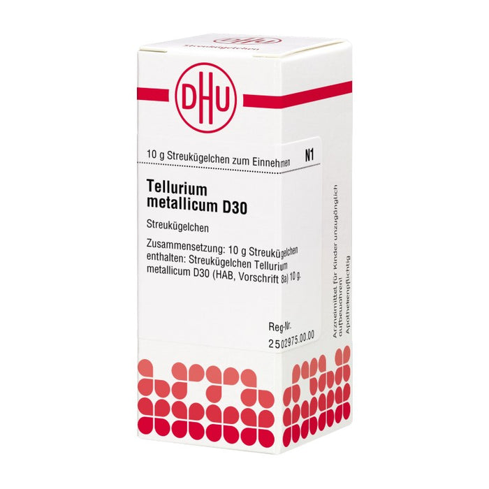 Tellurium metallicum D30 DHU Globuli, 10 g Globuli