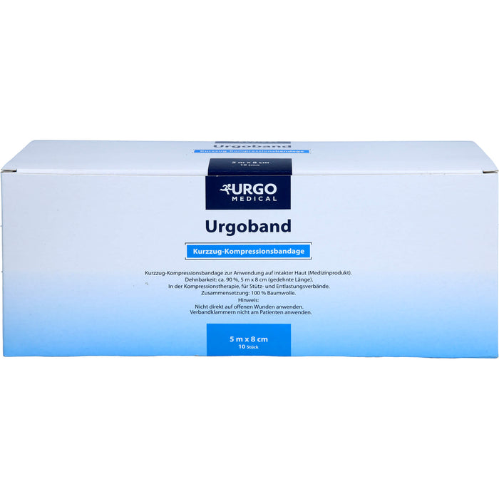 URGOBAND KURZZUGBINDE 5MX8CM OHNE CELLOPHAN, 10 St BIN