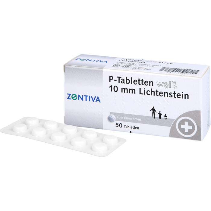 Lichtenstein P-Tabletten weiß 10 mm, 50 pcs. Tablets