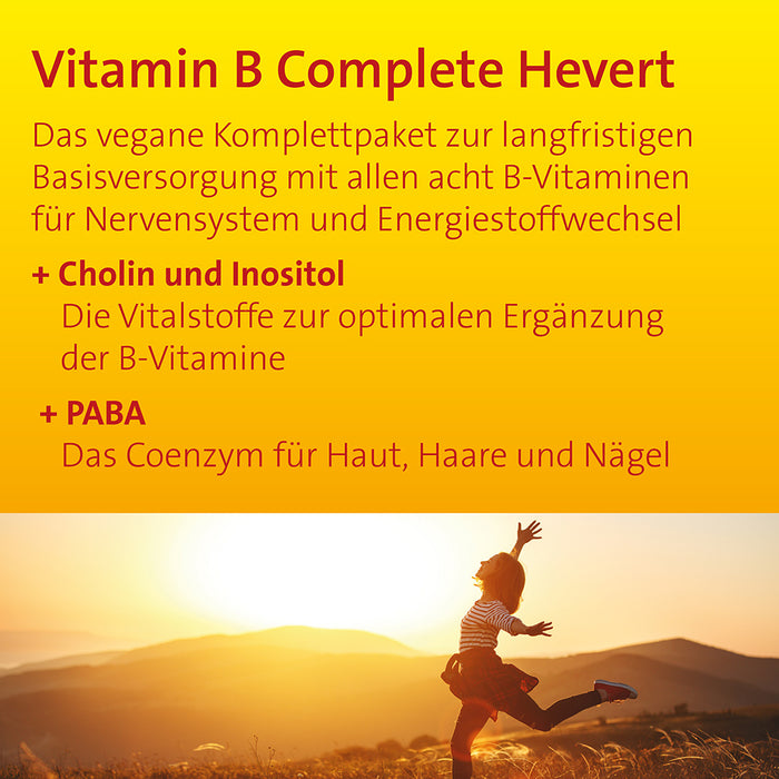 Vitamin B Complete Hevert zur langfristigen Basisversorgung mit allen acht B-Vitaminen, 120 St. Kapseln