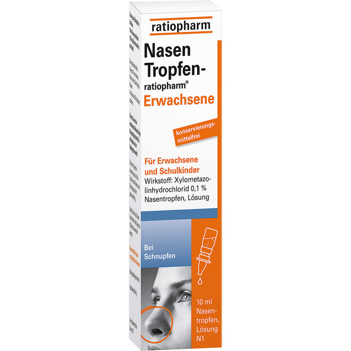 NasenTropfen-ratiopharm Erwachsene, 10 ml Lösung