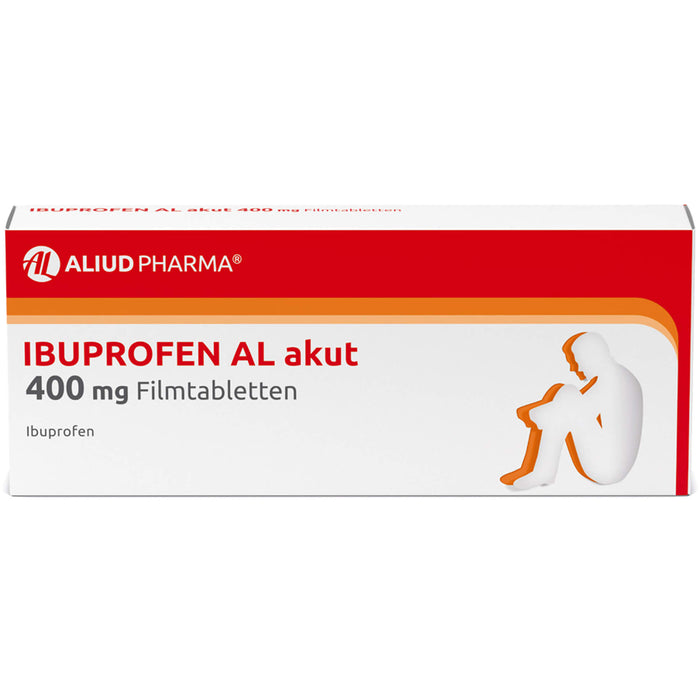 Ibuprofen AL akut 400 mg Filmtabletten, 10 St. Tabletten