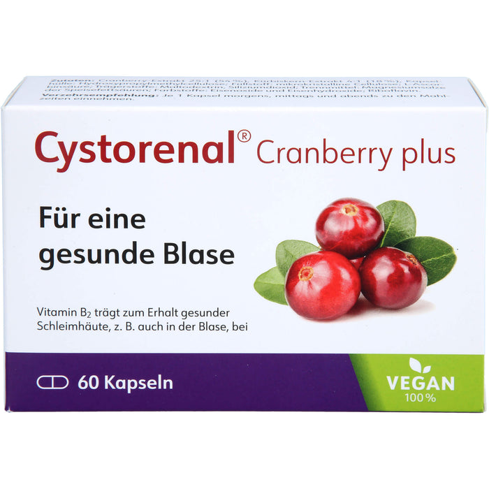 Cystorenal Cranberry plus Kapseln zum Erhalt einer gesunden Blase, 60 pc Capsules