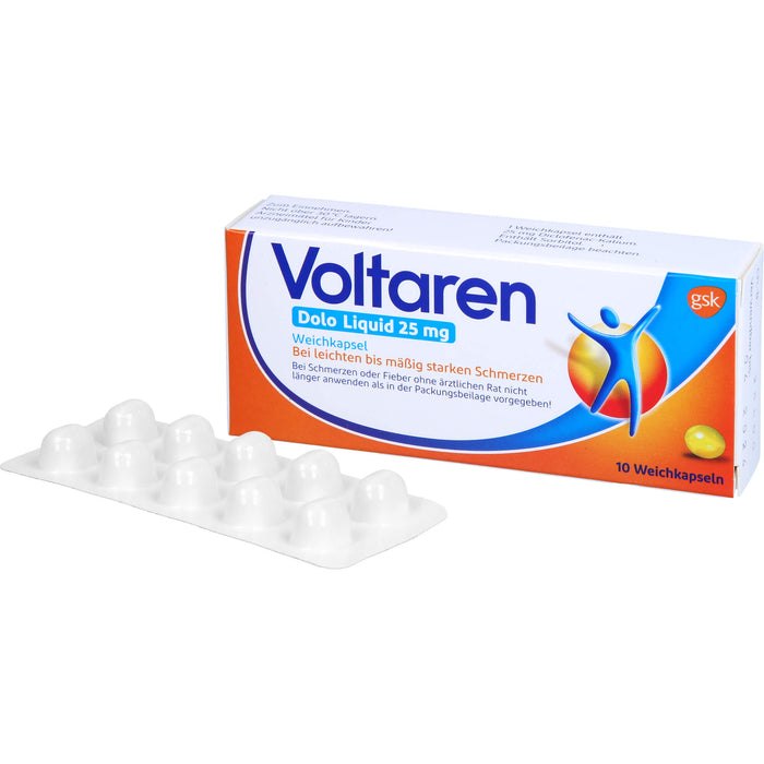 Voltaren Dolo Liquid 25 mg Weichkapseln, 10 pc Capsules