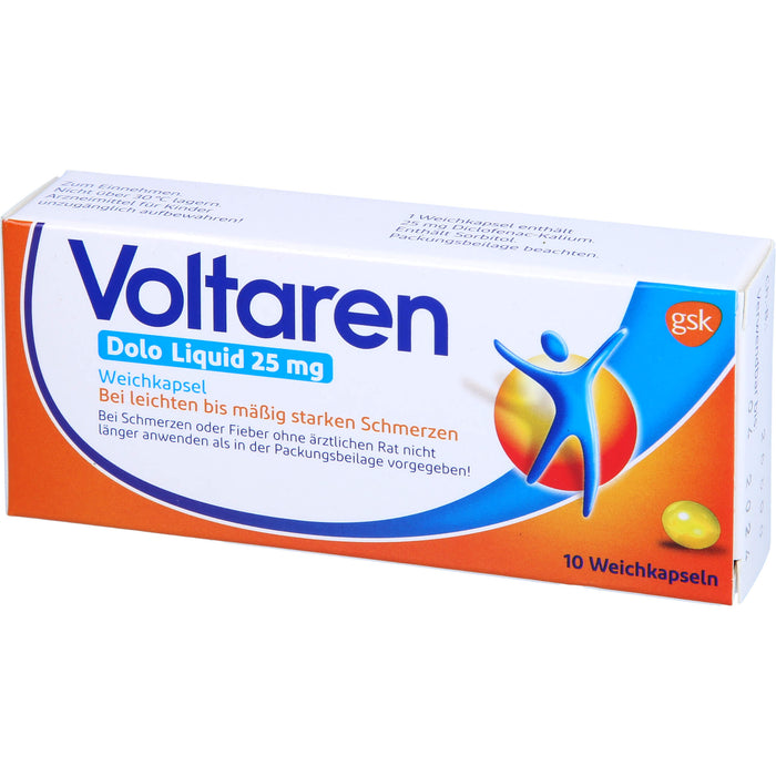 Voltaren Dolo Liquid 25 mg Weichkapseln, 10 St. Kapseln