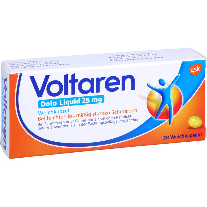 Voltaren Dolo Liquid 25 mg Weichkapseln, 20 pcs. Capsules