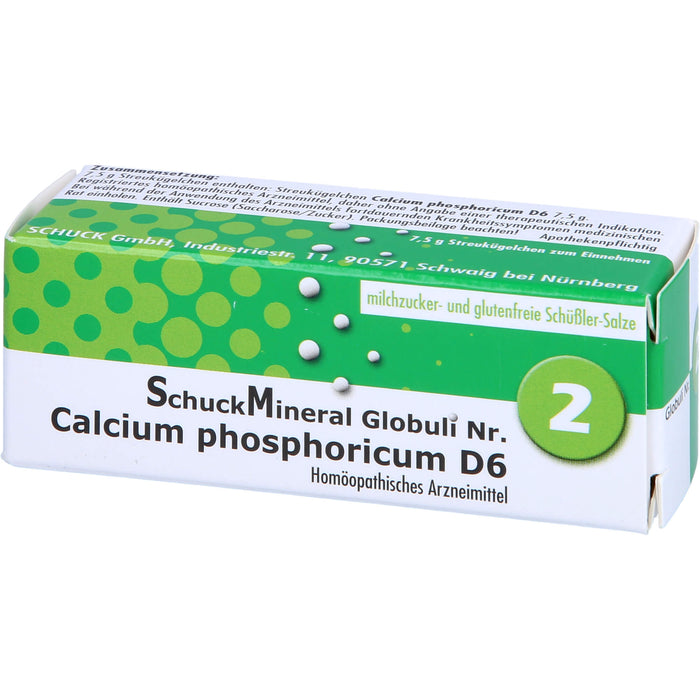 SchuckMineral Globuli No. 2 Calcium phosphoricum D 6, 7.5 g Globules