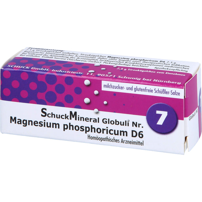 SchuckMineral Globuli Nr. 7 Magnesium phosphoricum D 6, 7.5 g Globules