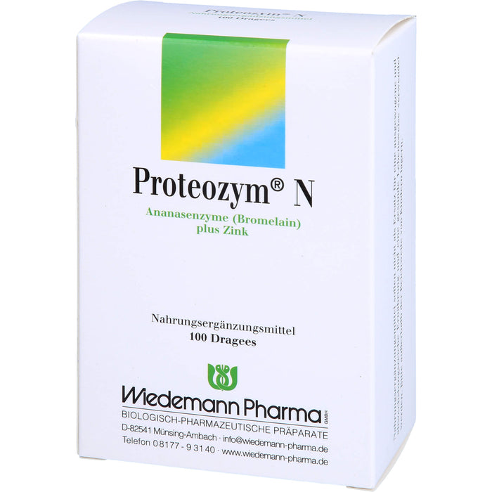 Proteozym N Dragees unterstützt die Eiweißsynthese und trägt zu gesunden Knochen, Haaren, Nägeln und Haut bei, 100 pc Tablettes