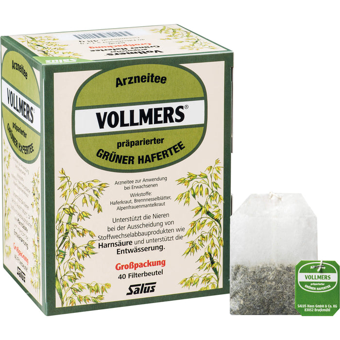 Salus VOLLMERS Grüner Hafertee Filterbeutel, 40 St. Filterbeutel