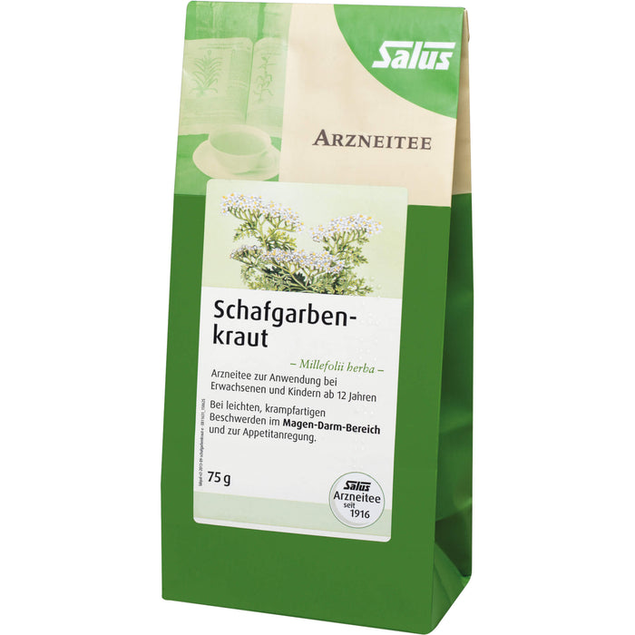 Salus Schafgarbenkraut Arzneitee bei leichten, krampfartigen Beschwerden im Magen-Darm-Bereich und zur Appetitanregung, 75 g Thé