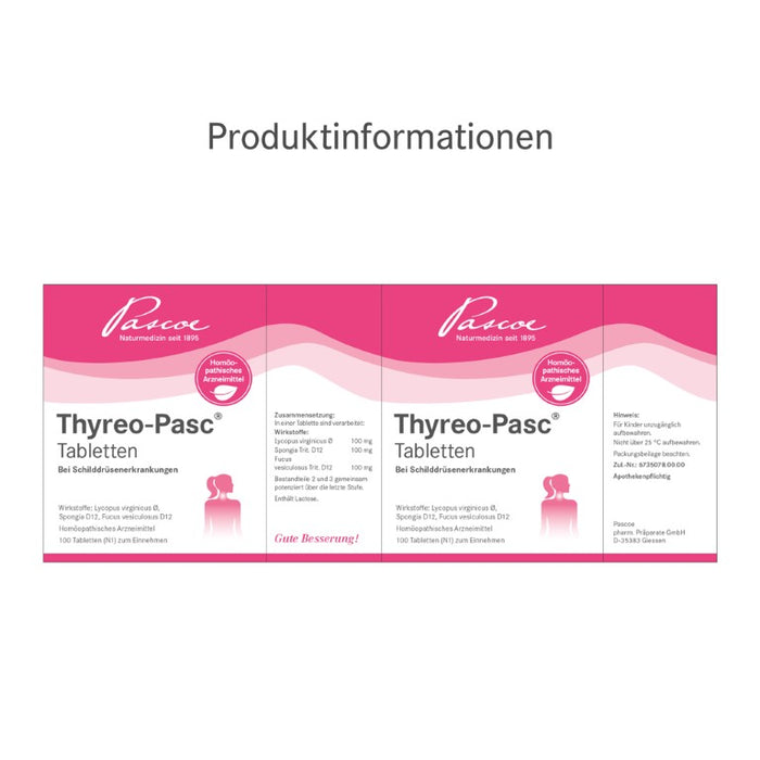 Thyreo-Pasc Tabletten bei Schilddrüsenerkrankungen, 100 pc Tablettes