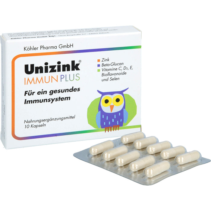 Unizink Immun Plus Kapseln für ein gesundes Immunsystem, 10 pc Capsules