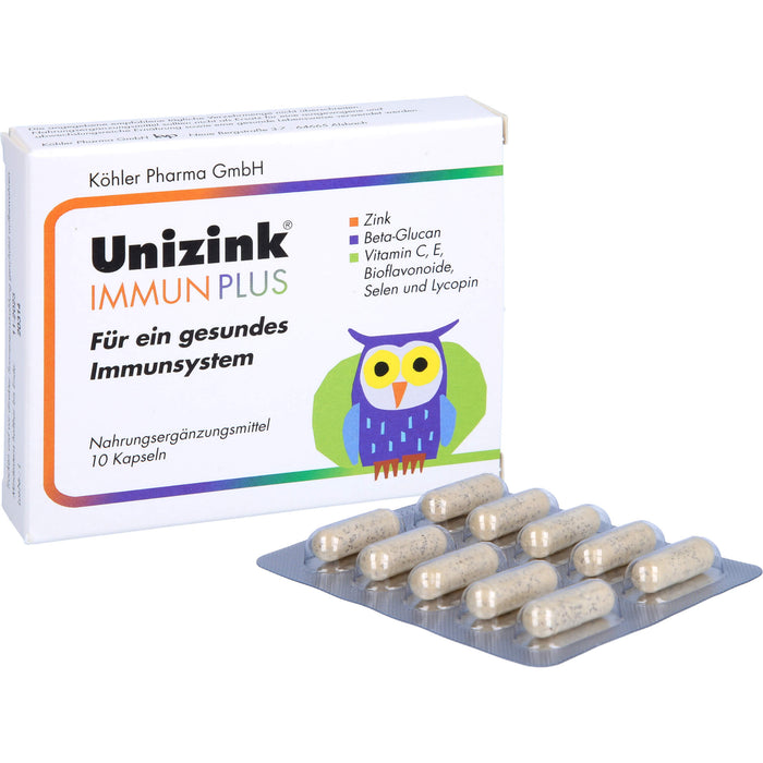 Unizink Immun Plus Kapseln für ein gesundes Immunsystem, 10 pcs. Capsules