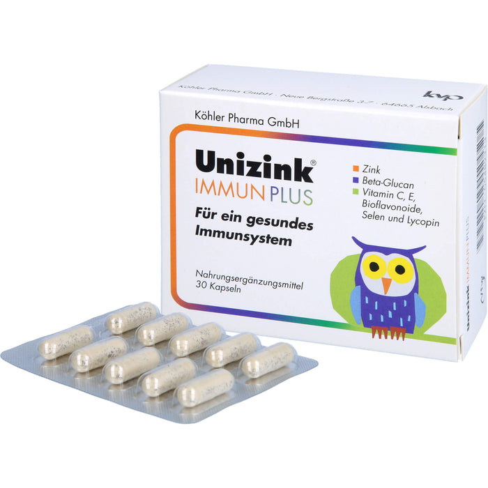 Unizink Immun Plus Kapseln für ein gesundes Immunsystem, 30 St. Kapseln