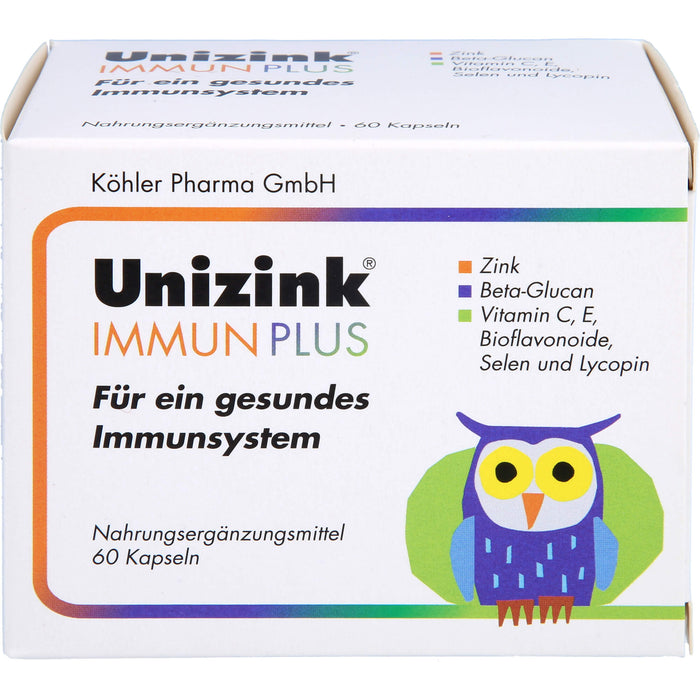 Unizink Immun Plus Kapseln für ein gesundes Immunsystem, 60 pcs. Capsules