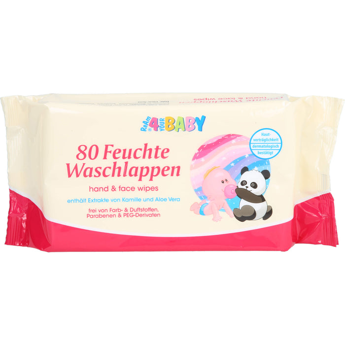 Feuchte Waschlappen ReAm 4 your Baby, 80 St