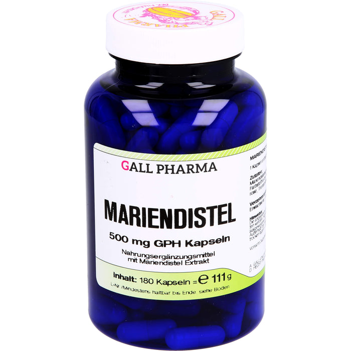 GALL PHARMA Mariendistel 500 mg GPH Kapseln, 180 pcs. Capsules