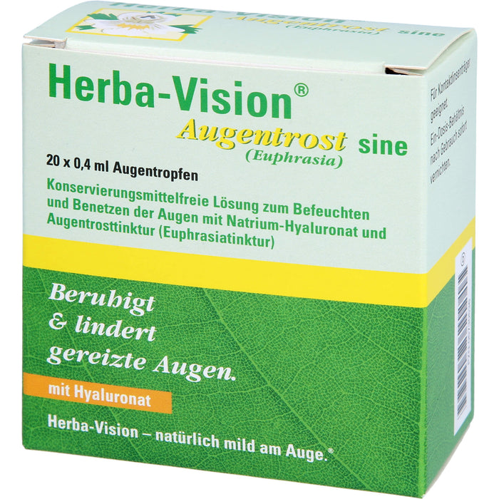 Herba-Vision Augentrost sine Augentropfen, 20 pc Ampoules