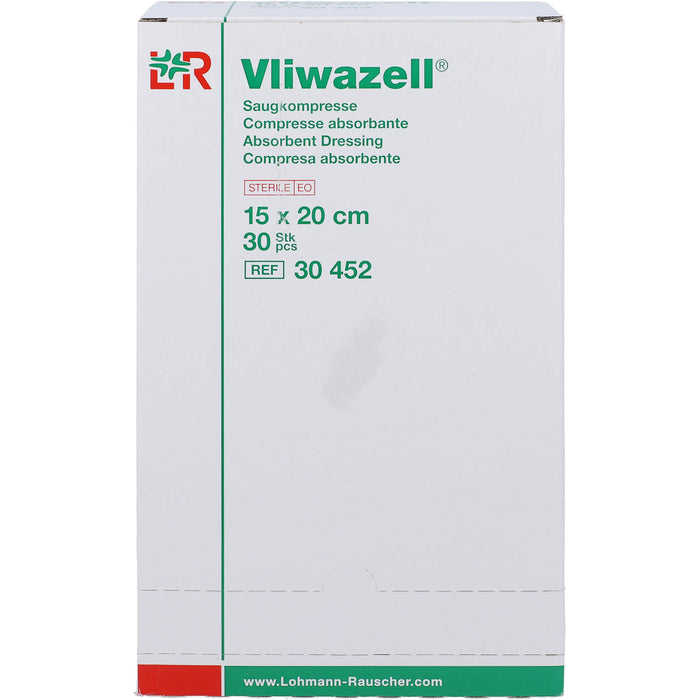 Vliwazell Kompressen 15x20cm steril, 30 St KOM