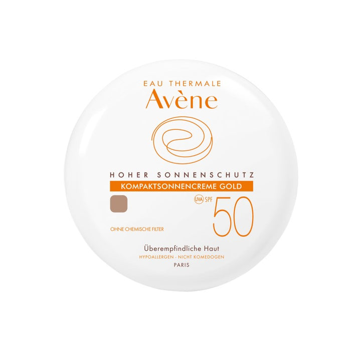 Avène Kompaktsonnencreme Gold SPF 50 hoher Sonnenschutz, 10 g Cream