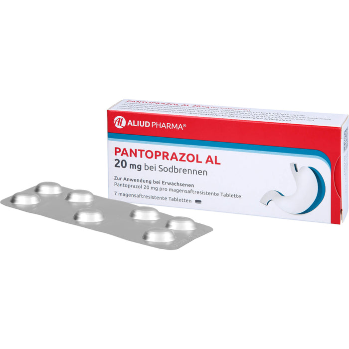 Pantoprazol AL 20 mg Tabletten bei Sodbrennen, 7 pc Tablettes