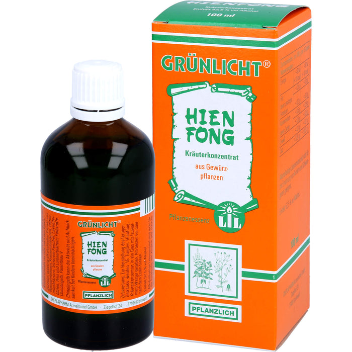 GRÜNLICHT Hienfong Kräuterkonzentrat Tropfen, 100 ml Solution