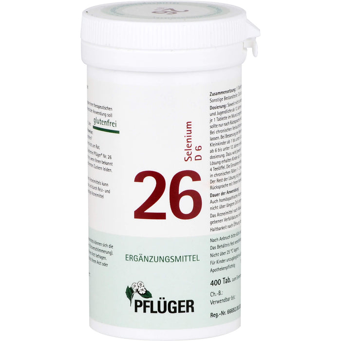 PFLÜGER Biochemie 26 Selenium D 6 Tabletten, 400 pc Tablettes