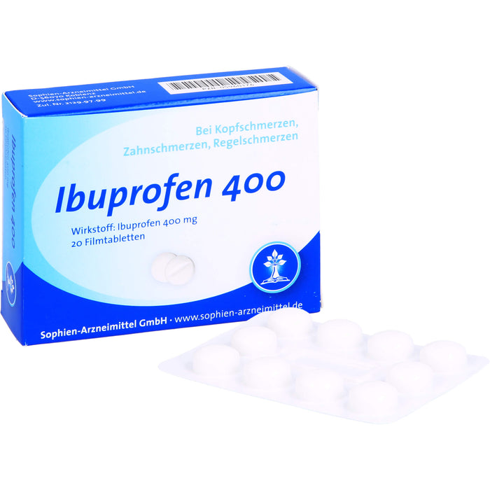 Ibuprofen Sophien 400 mg Filmtabletten, 20 pcs. Tablets