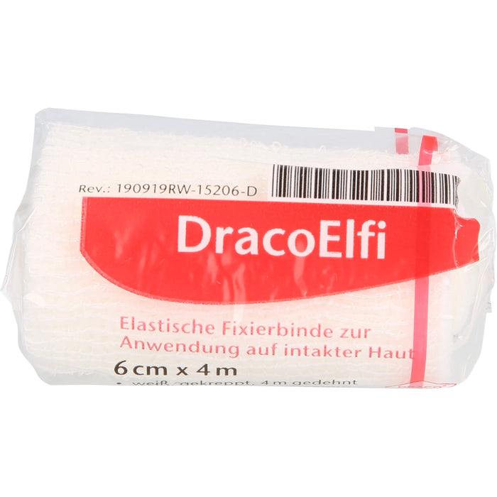 DracoElfi 6 cm x 4 m weiß elastischer Fixierverband, 1 pcs. Bandage