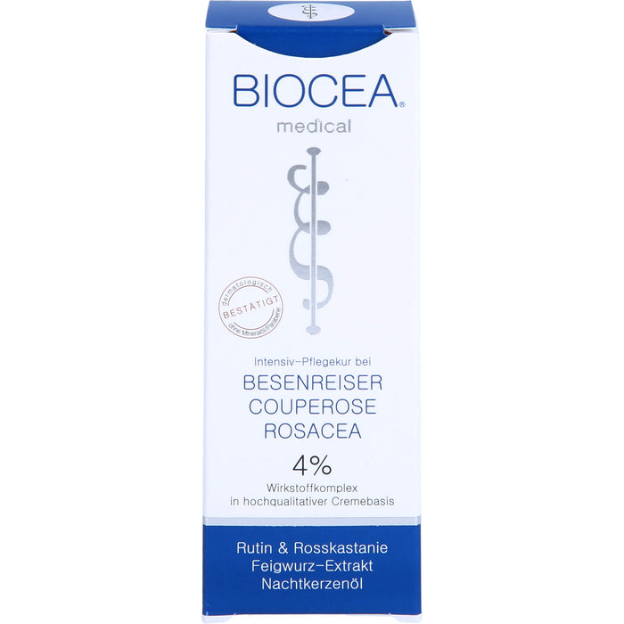 BIOCEA Intensiv-Pflegekur bei Besenreiser Couperose Rosacea Creme, 30 ml Cream