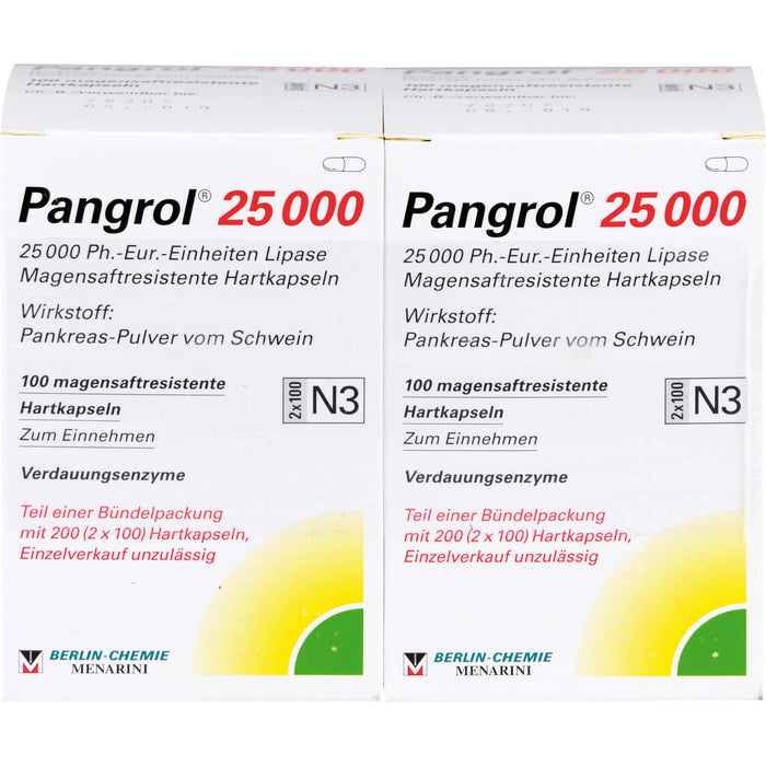 Pangrol 25 000 Verdauungsenzyme Kapseln, 200 pc Capsules