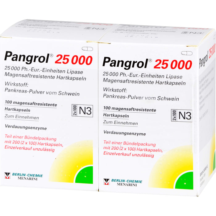 Pangrol 25 000 Verdauungsenzyme Kapseln, 200 pc Capsules