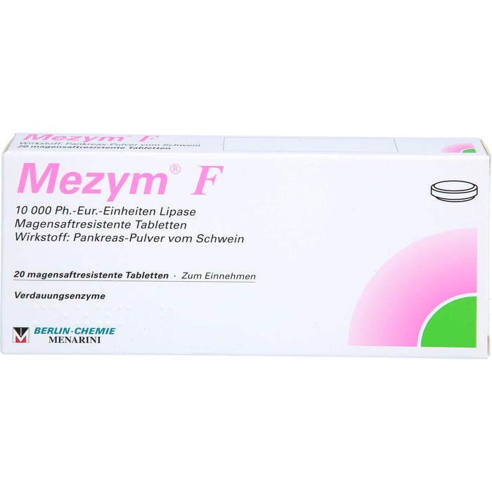 BERLIN-CHEMIE Mezym F Filmtabletten Verdauungsenzyme, 20 pc Tablettes