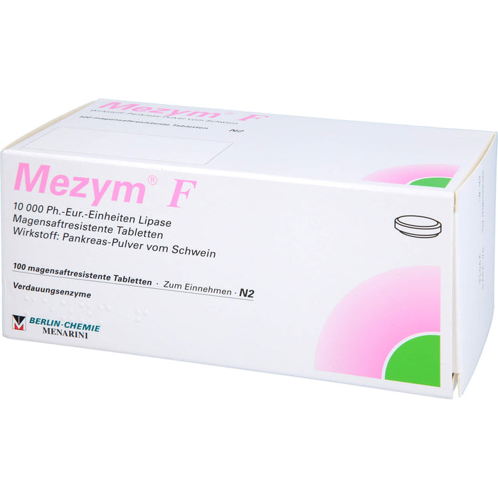 BERLIN-CHEMIE Mezym F Filmtabletten Verdauungsenzyme bei Verdauungsstörungen, 100 pc Tablettes