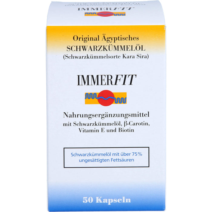 IMMERFIT Original Ägyptisches Schwarzkümmelöl Kapseln, 50 pcs. Capsules