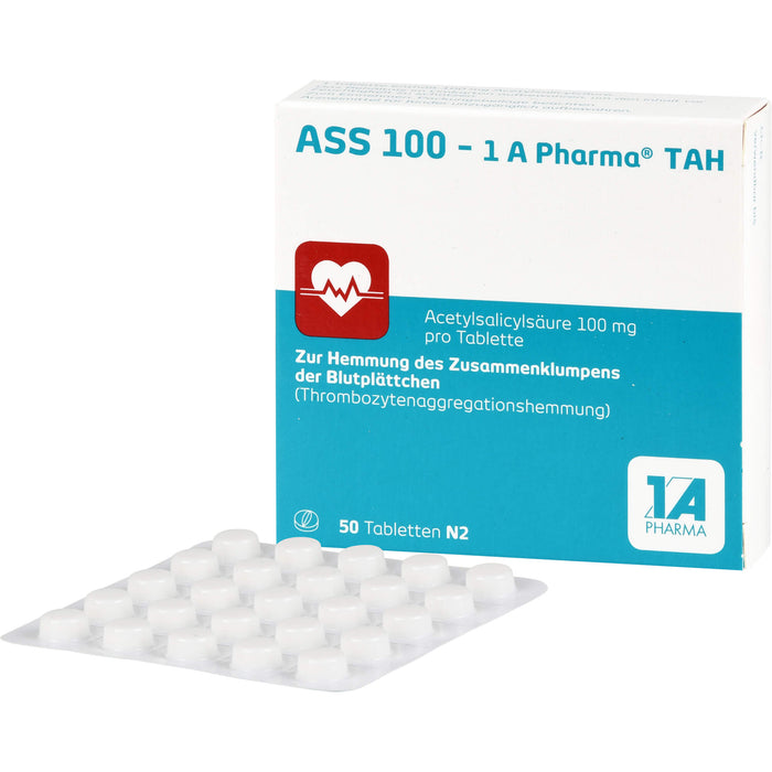 ASS 100 - 1 A Pharma TAH Tabletten, 50 pc Tablettes