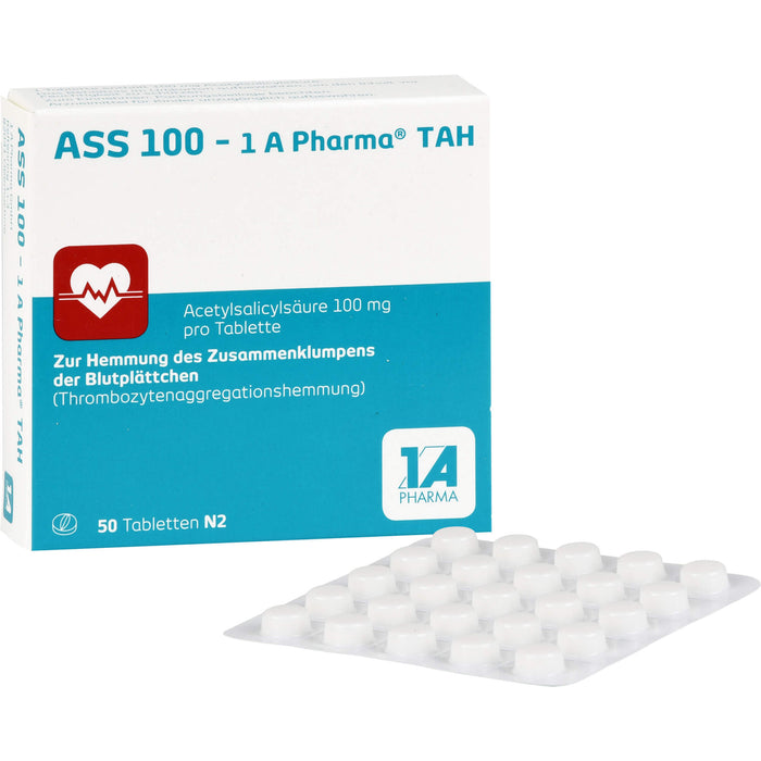 ASS 100 - 1 A Pharma TAH Tabletten, 50 pcs. Tablets