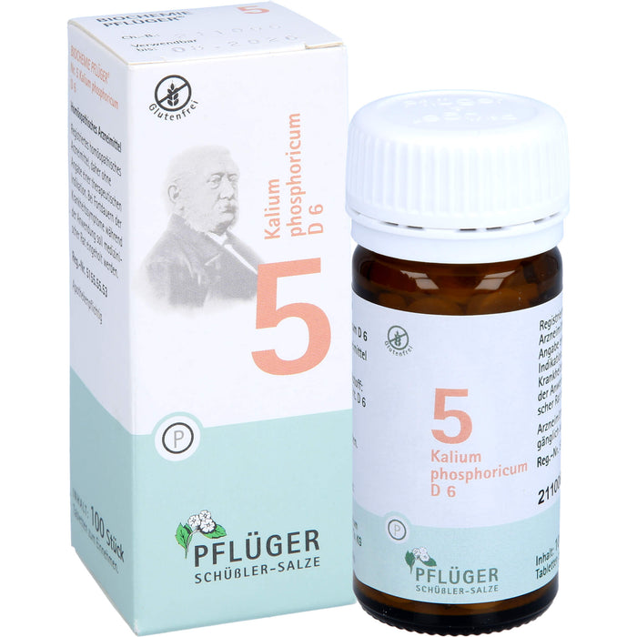 Pflüger Biochemie Nr.5 Kalium phosphoricum D6 Tabletten, 100 St. Tabletten