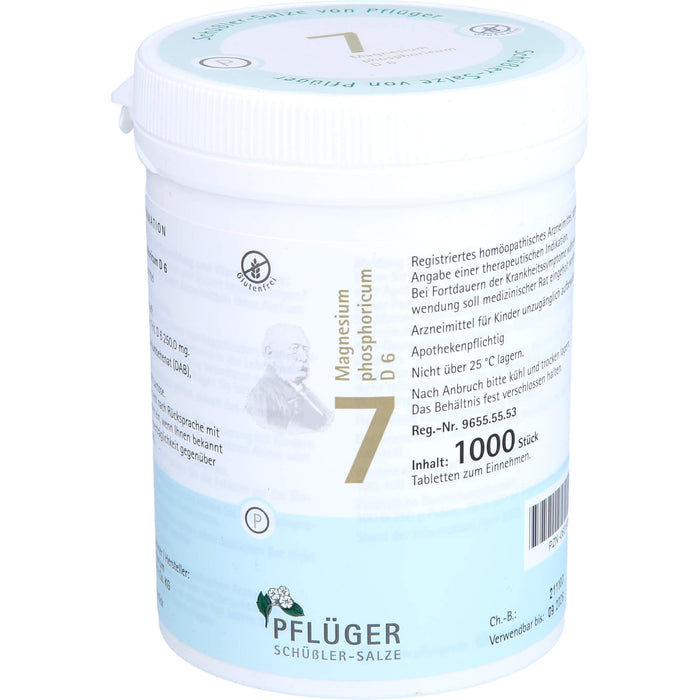 PFLÜGER Biochemie 7 Magnesium phosphoricum D 6 Tabletten, 1000 pc Tablettes