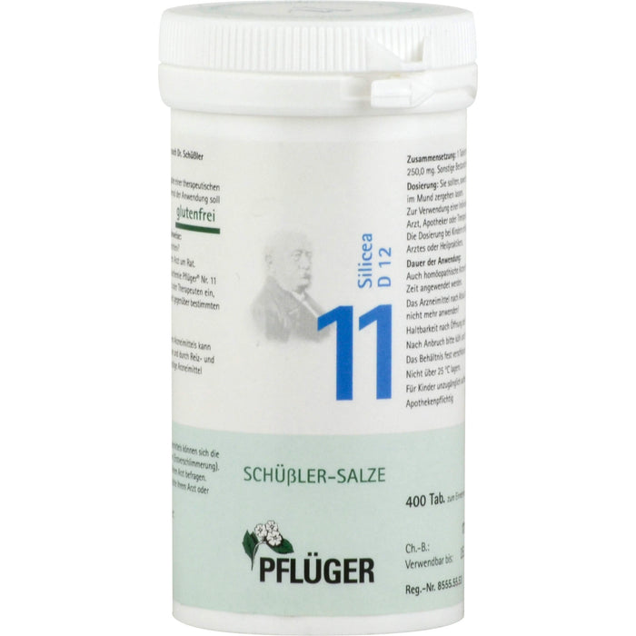 PFLÜGER Schüßler-Salze 11 Silicea D 12 Tabletten, 400 pc Tablettes